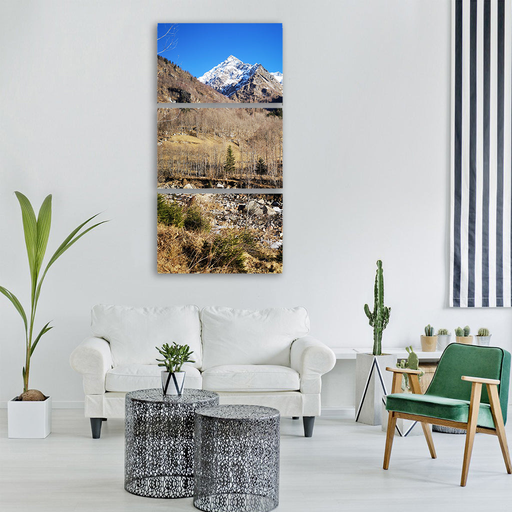 mountain piemonte monte rosa winter Vertical Canvas Wall Art
