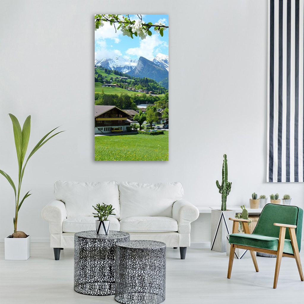 mountain nature seasons landscape Vertical Canvas Wall Art