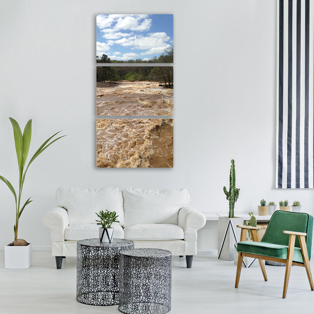 mud muddy flood water nature Vertical Canvas Wall Art