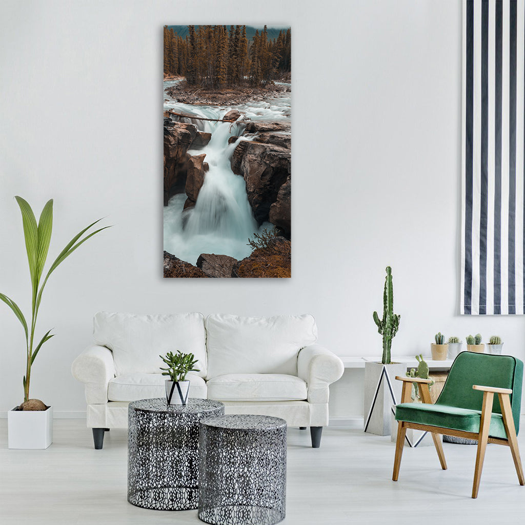 nature water river lake travel Vertical Canvas Wall Art