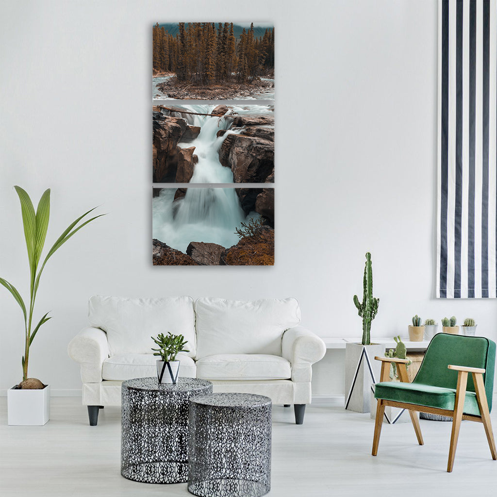 nature water river lake travel Vertical Canvas Wall Art