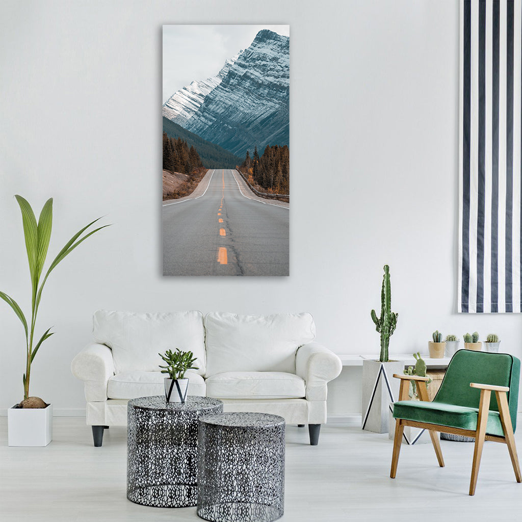 nature road highway travel Vertical Canvas Wall Art