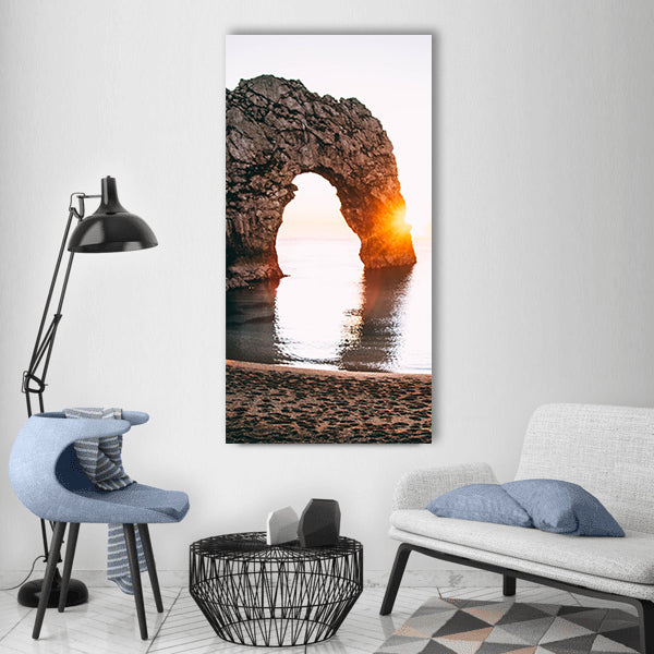 Nature rock formation water ocean Vertical Canvas Wall Art