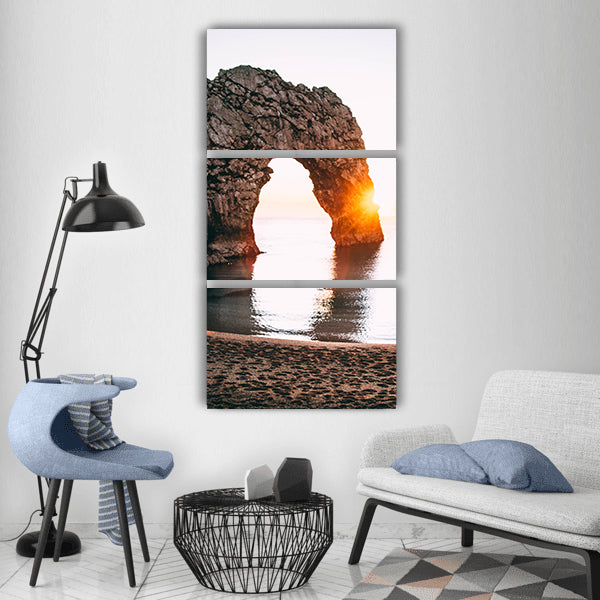Nature rock formation water ocean Vertical Canvas Wall Art