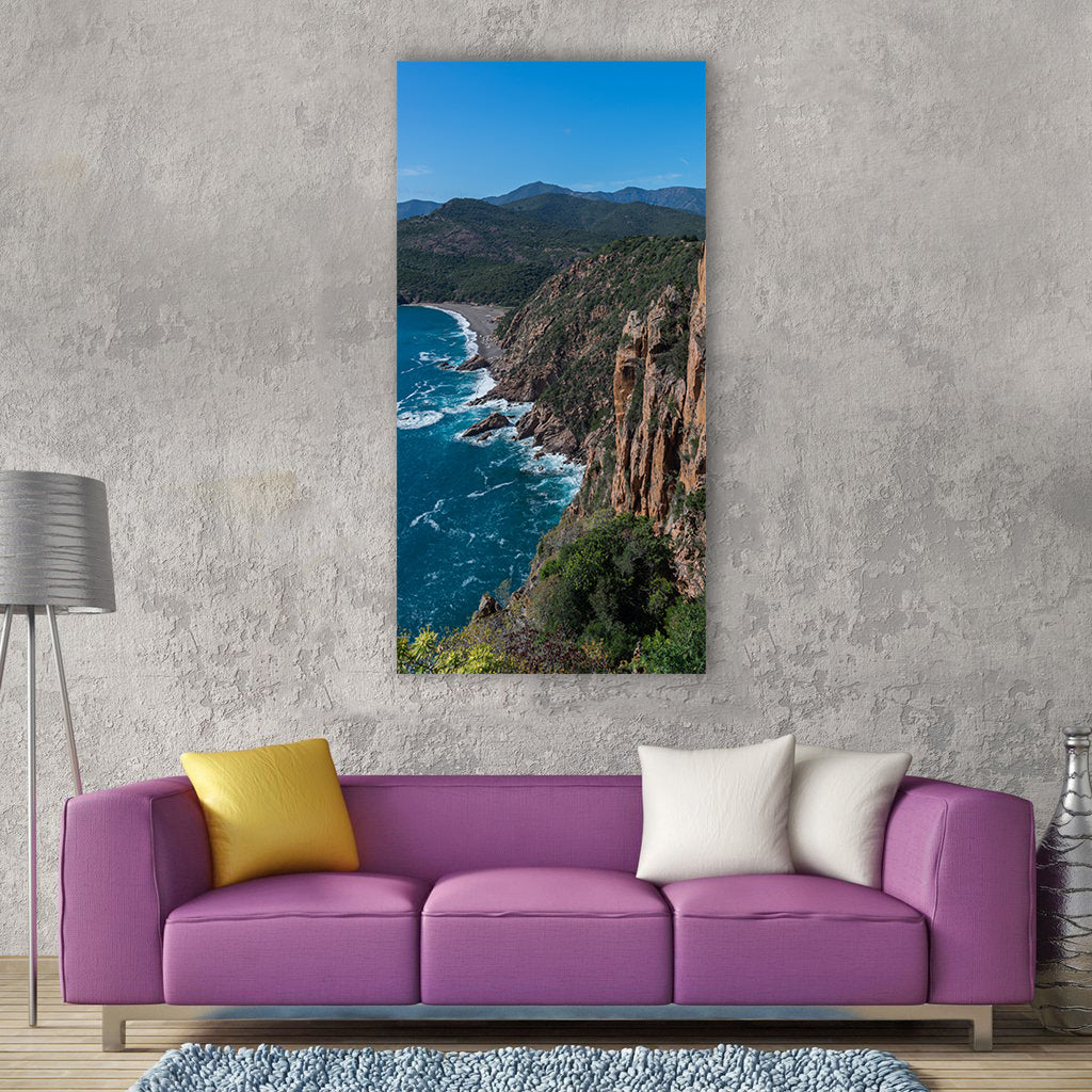 Nature waters landscape travel sky Vertical Canvas Wall Art