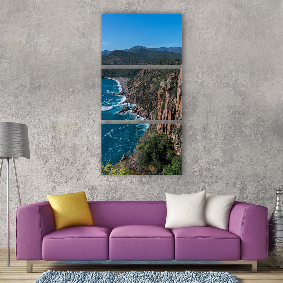 Nature waters landscape travel sky Vertical Canvas Wall Art