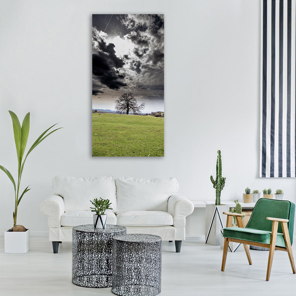 nature landscape grass panoramic Vertical Canvas Wall Art