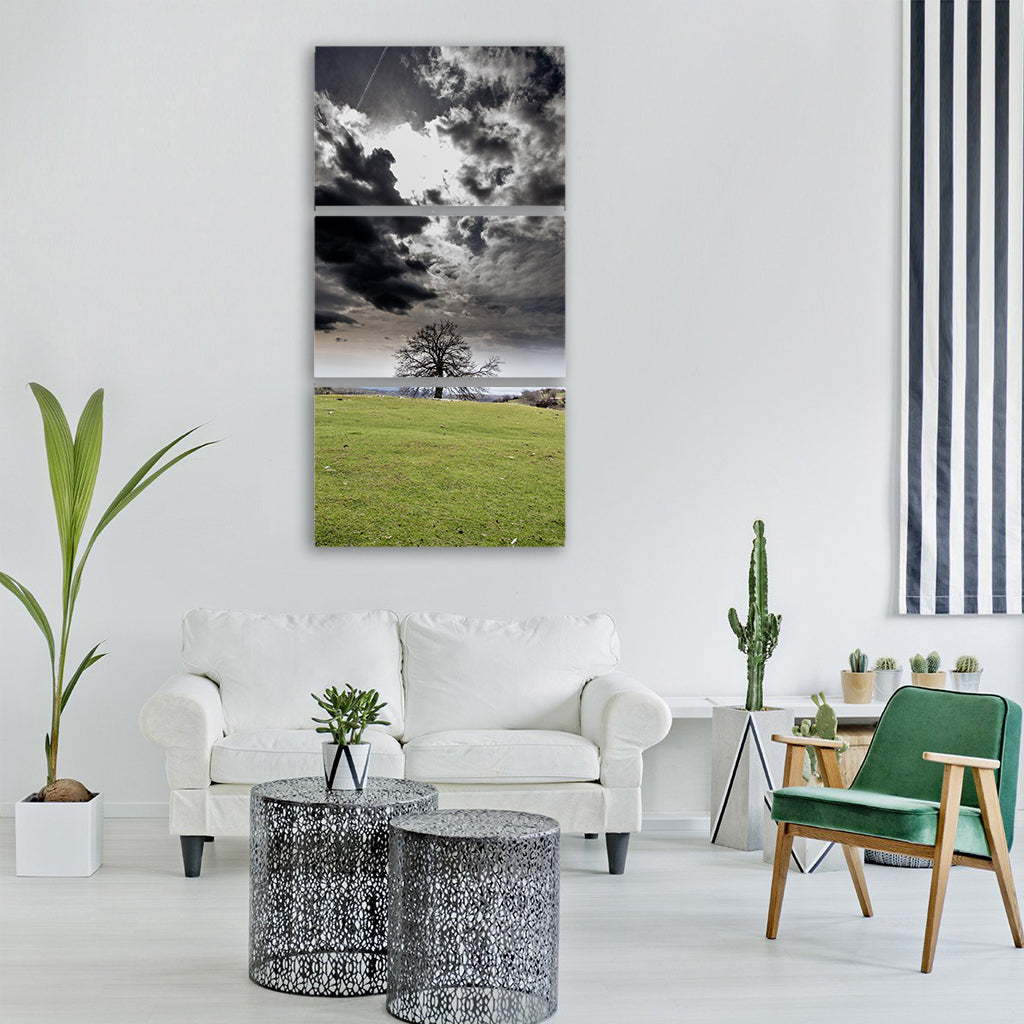 nature landscape grass panoramic Vertical Canvas Wall Art