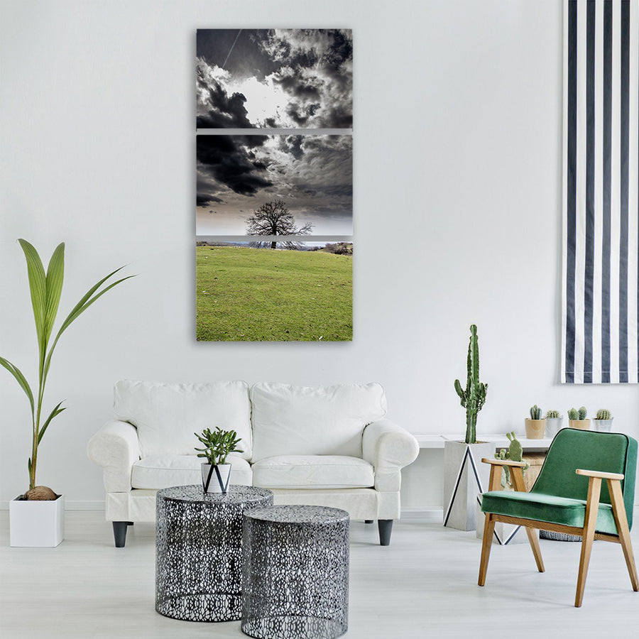 nature landscape grass panoramic Vertical Canvas Wall Art