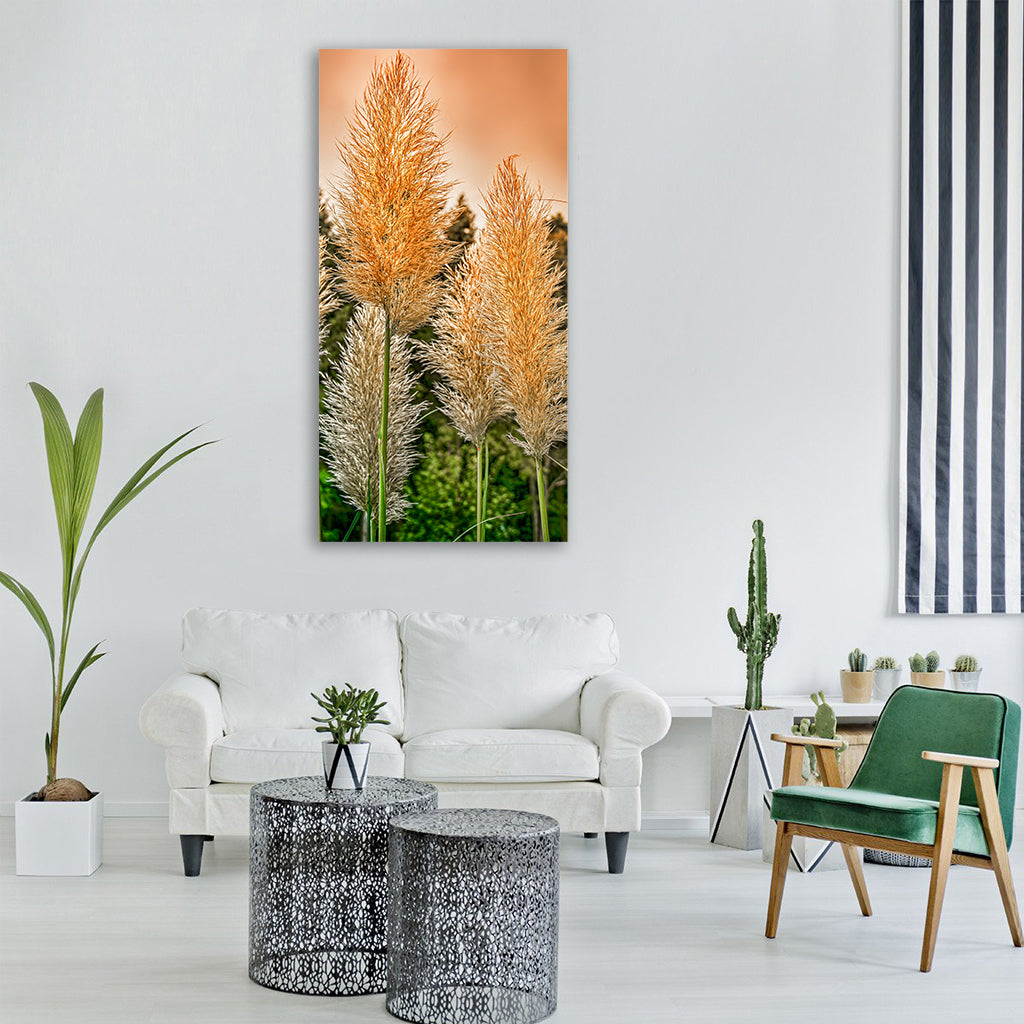 nature plant selloana flora Vertical Canvas Wall Art