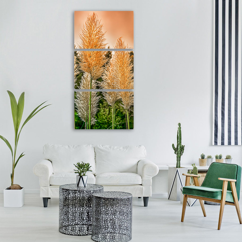nature plant selloana flora Vertical Canvas Wall Art