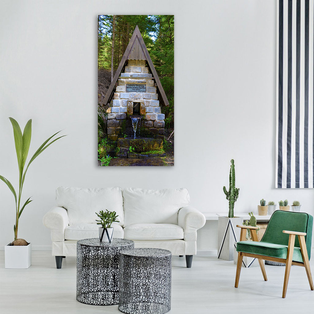 nature the lužnice river Vertical Canvas Wall Art