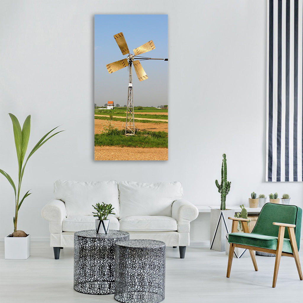 netherlands landscape sky clouds Vertical Canvas Wall Art