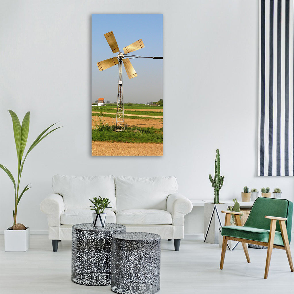 netherlands landscape sky louds Vertical Canvas Wall Art