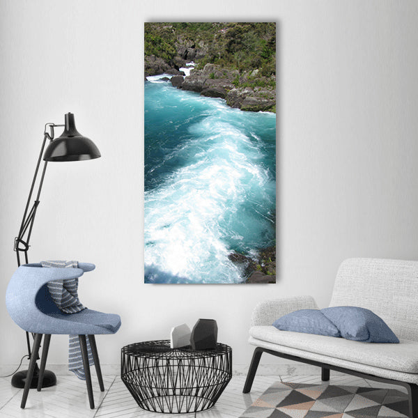 New zealand waikato river river Vertical Canvas Wall Art