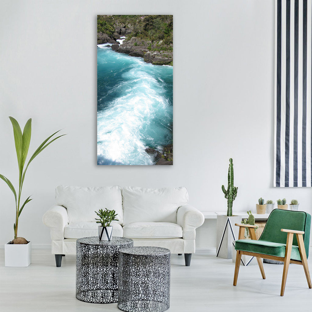 new zealand waikato river river Vertical Canvas Wall Art