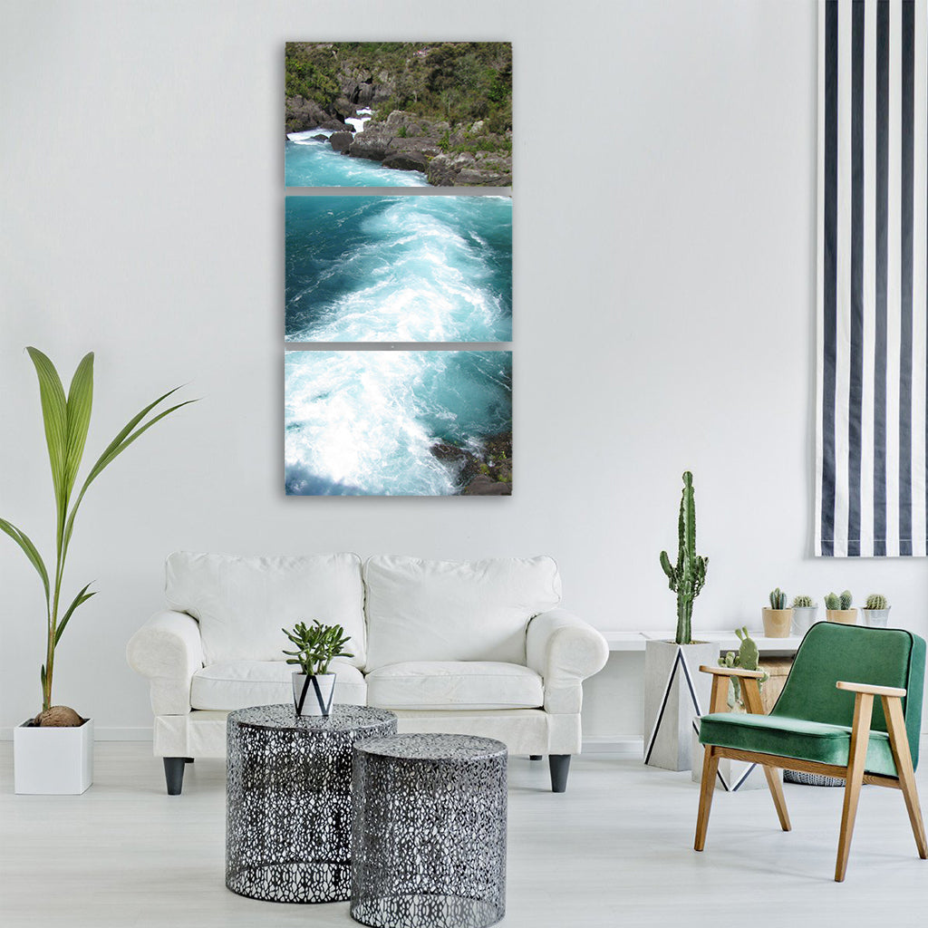 new zealand waikato river river Vertical Canvas Wall Art