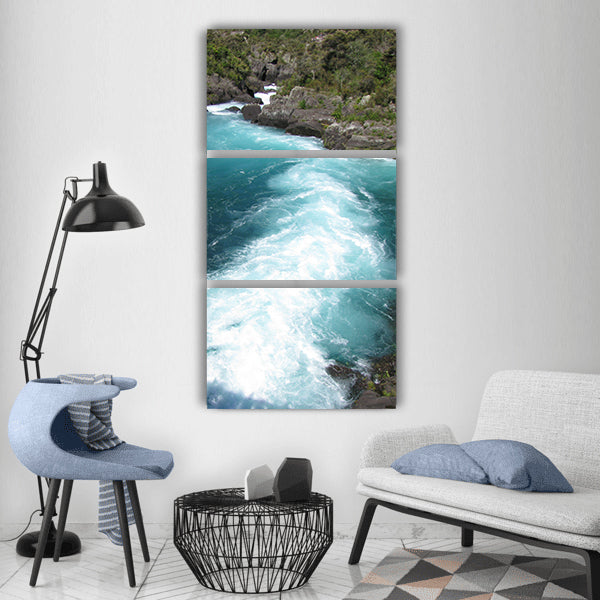New zealand waikato river river Vertical Canvas Wall Art