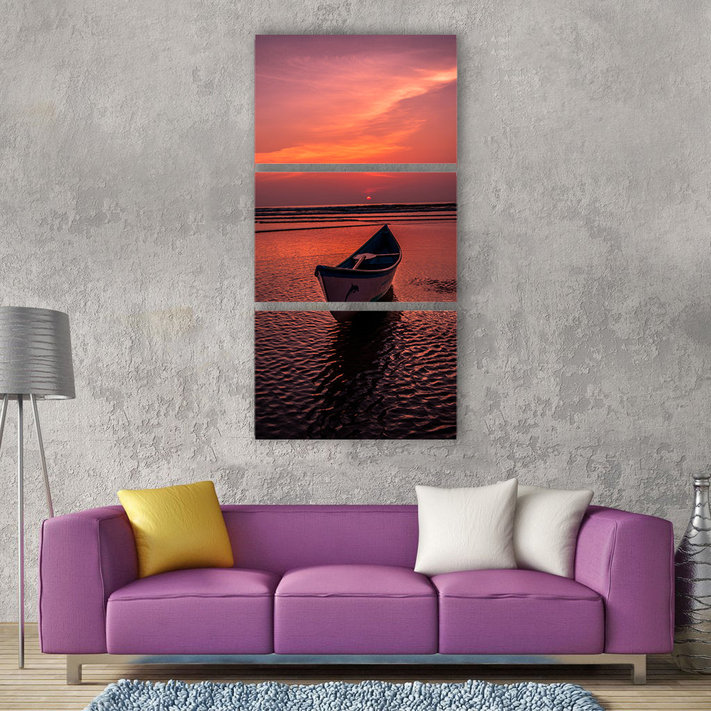 Ocean ocean sunset beach sunset Vertical Canvas Wall Art