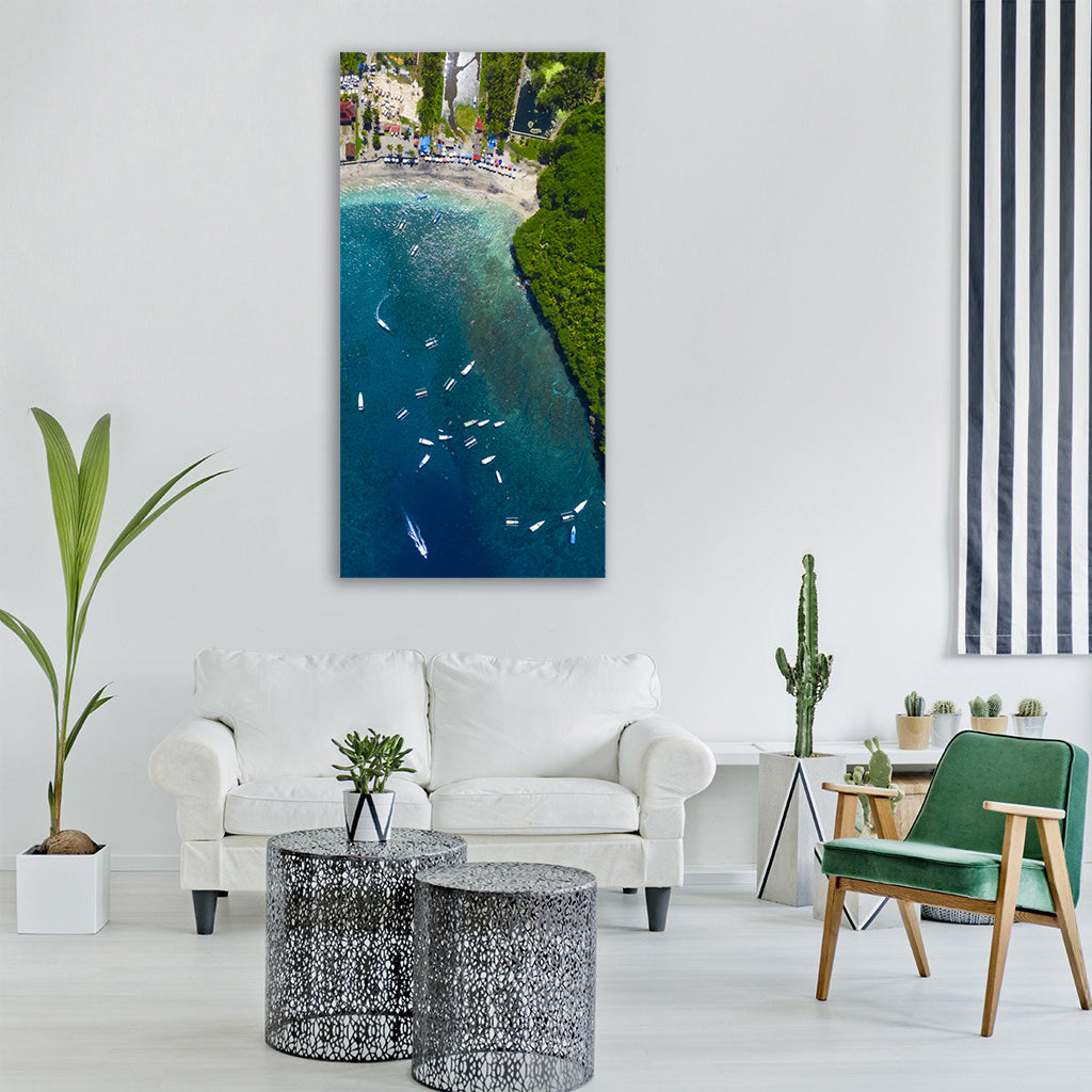 ocean water see sea beach nature Vertical Canvas Wall Art