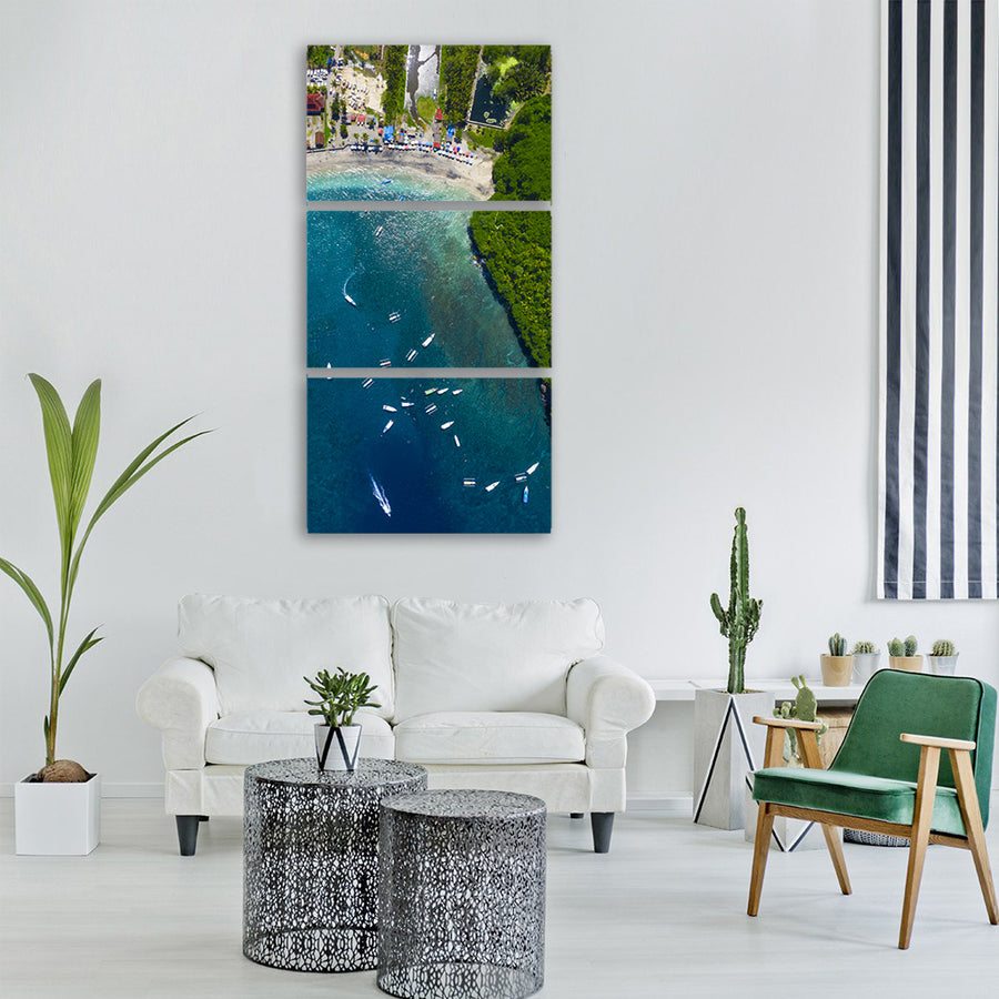 ocean water see sea beach nature Vertical Canvas Wall Art
