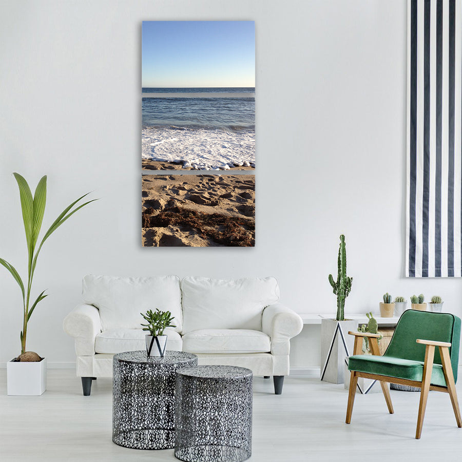 ocean beach summer sand vacation Vertical Canvas Wall Art