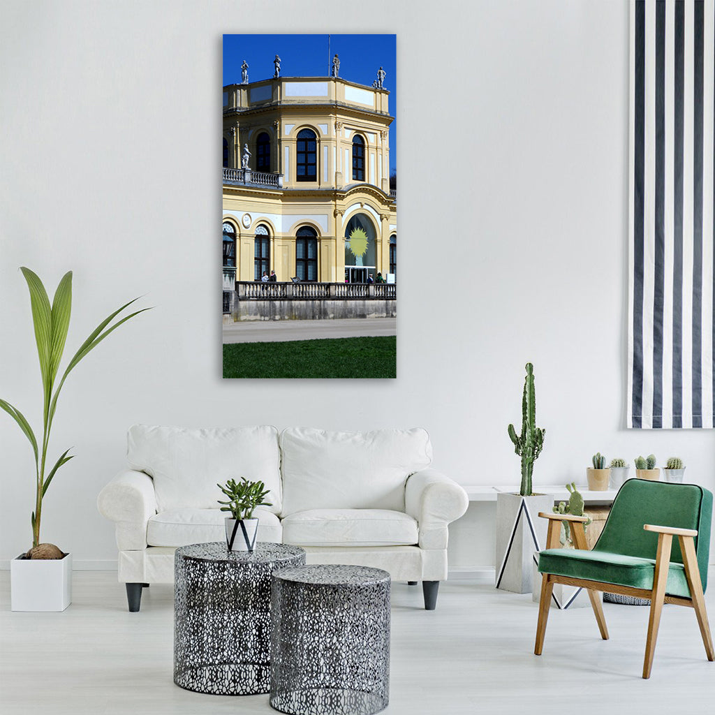 orangery kassel detail yellow Vertical Canvas Wall Art