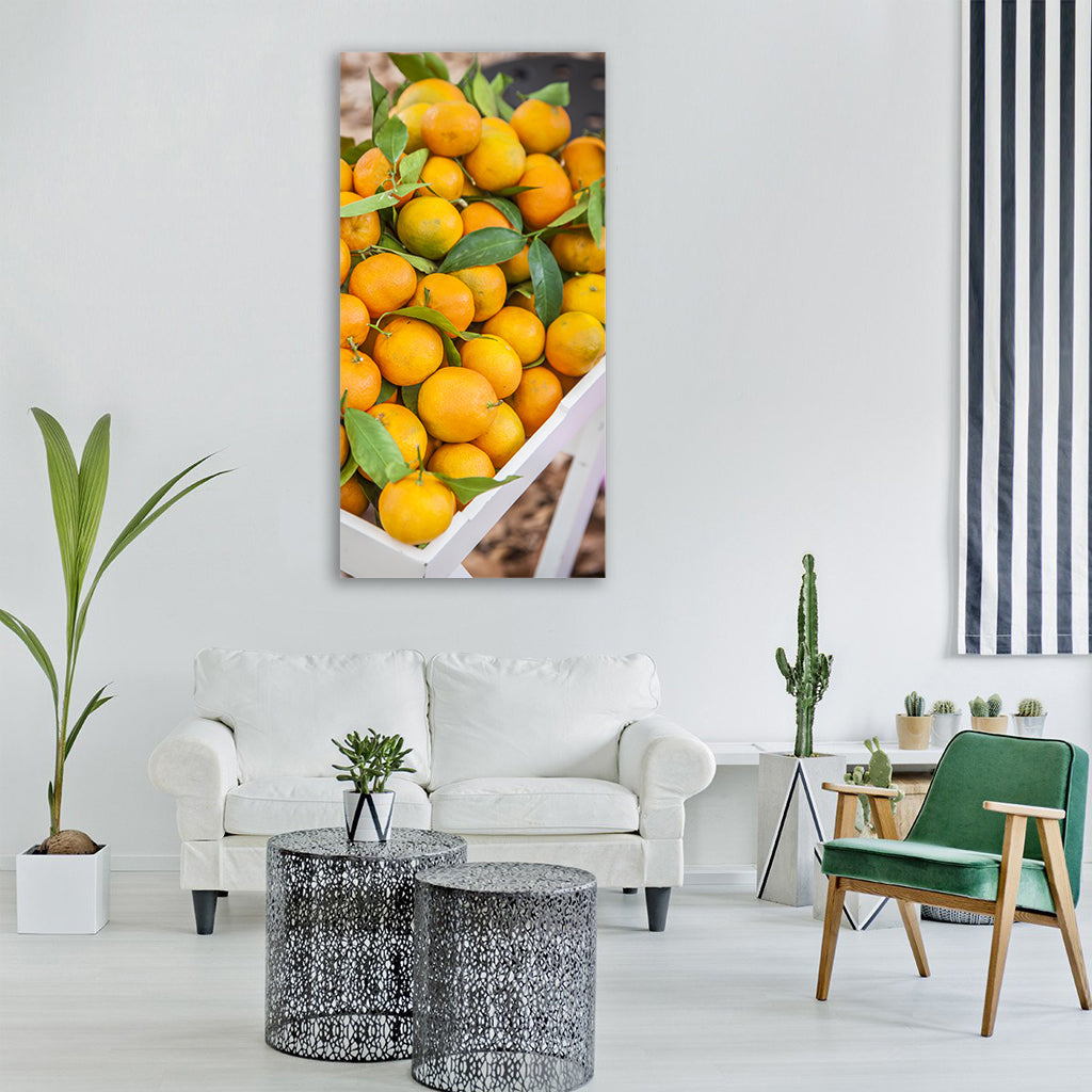 orange fresh juice squeeze Vertical Canvas Wall Art
