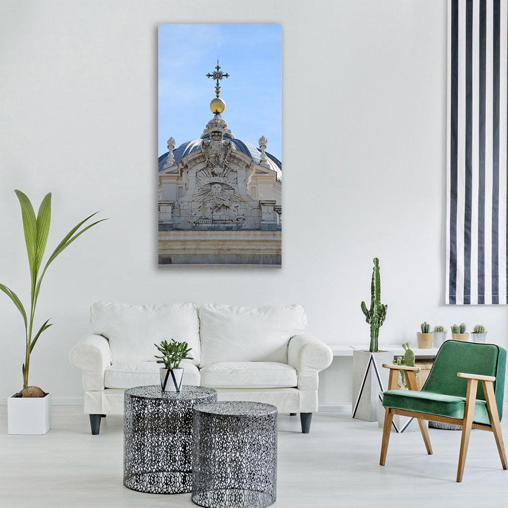 palacio real madrid ancient sky Vertical Canvas Wall Art