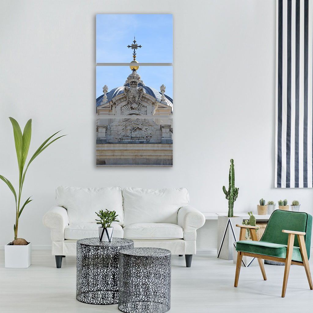 palacio real madrid ancient sky Vertical Canvas Wall Art