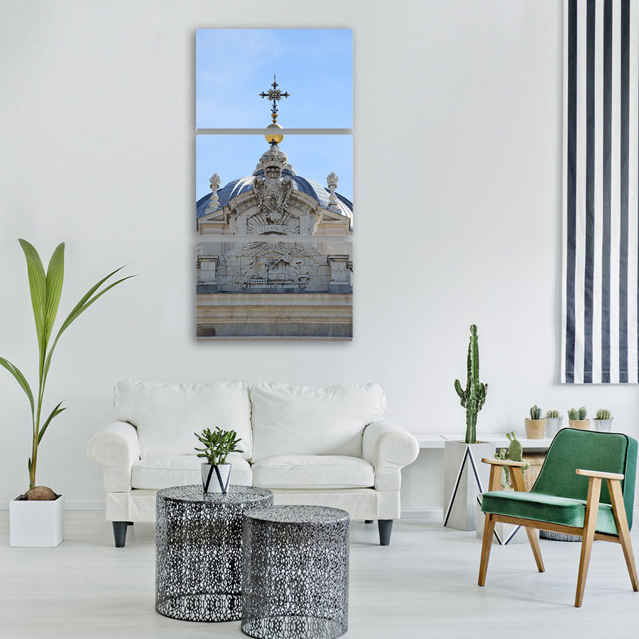 palacio real madrid ancient sky Vertical Canvas Wall Art