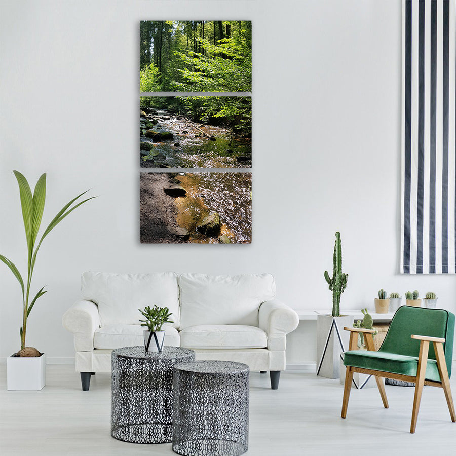 palatinate forest creek water Vertical Canvas Wall Art
