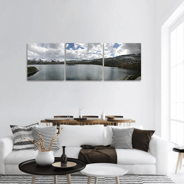 Lake Mountain Nature Landscape Panoramic  Canvas Wall Art