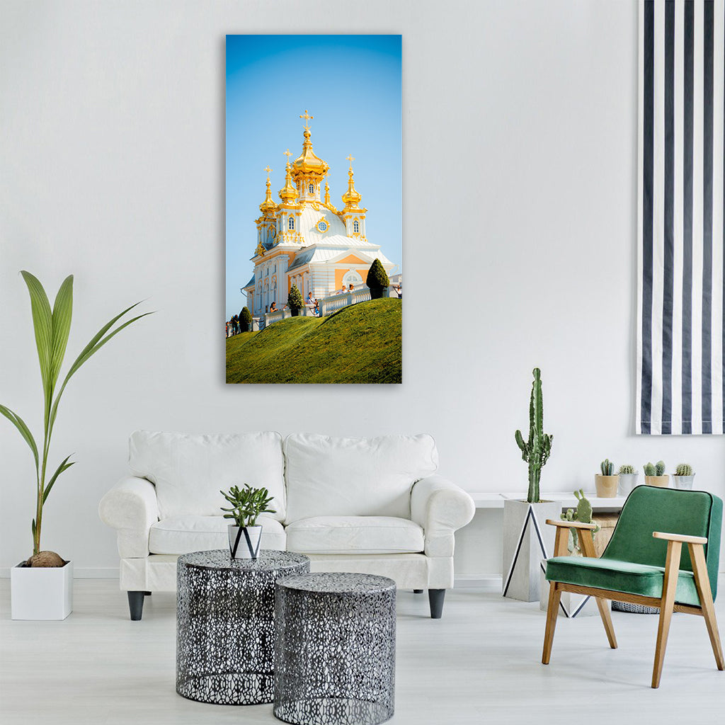 peterhof church Vertical Canvas Wall Art
