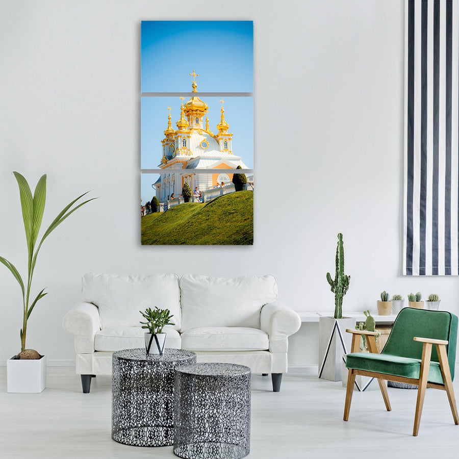 peterhof church Vertical Canvas Wall Art