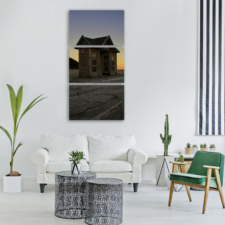 phone booth austria wine level Vertical Canvas Wall Art