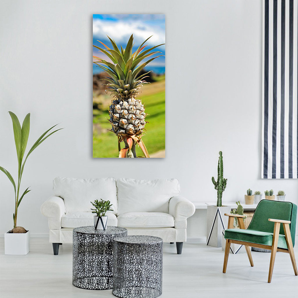 pineapple hawaii nature plant food Vertical Canvas Wall Art