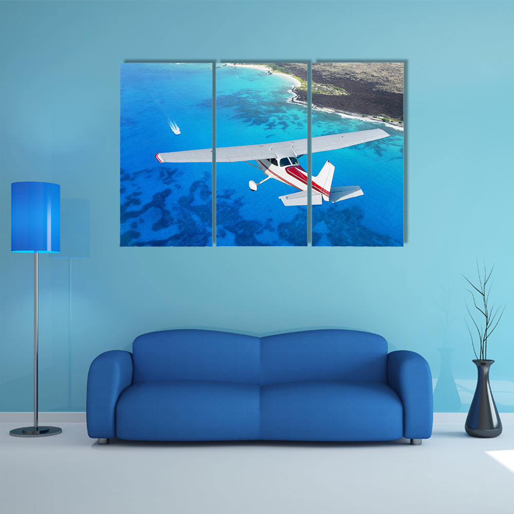 Flying Sky High Over The Ocean Multi Panel Canvas Wall Art Set