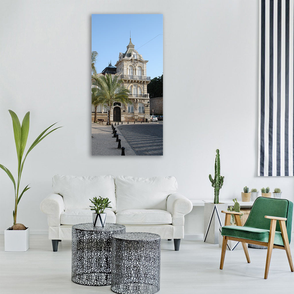 portugal algarve church summer Vertical Canvas Wall Art