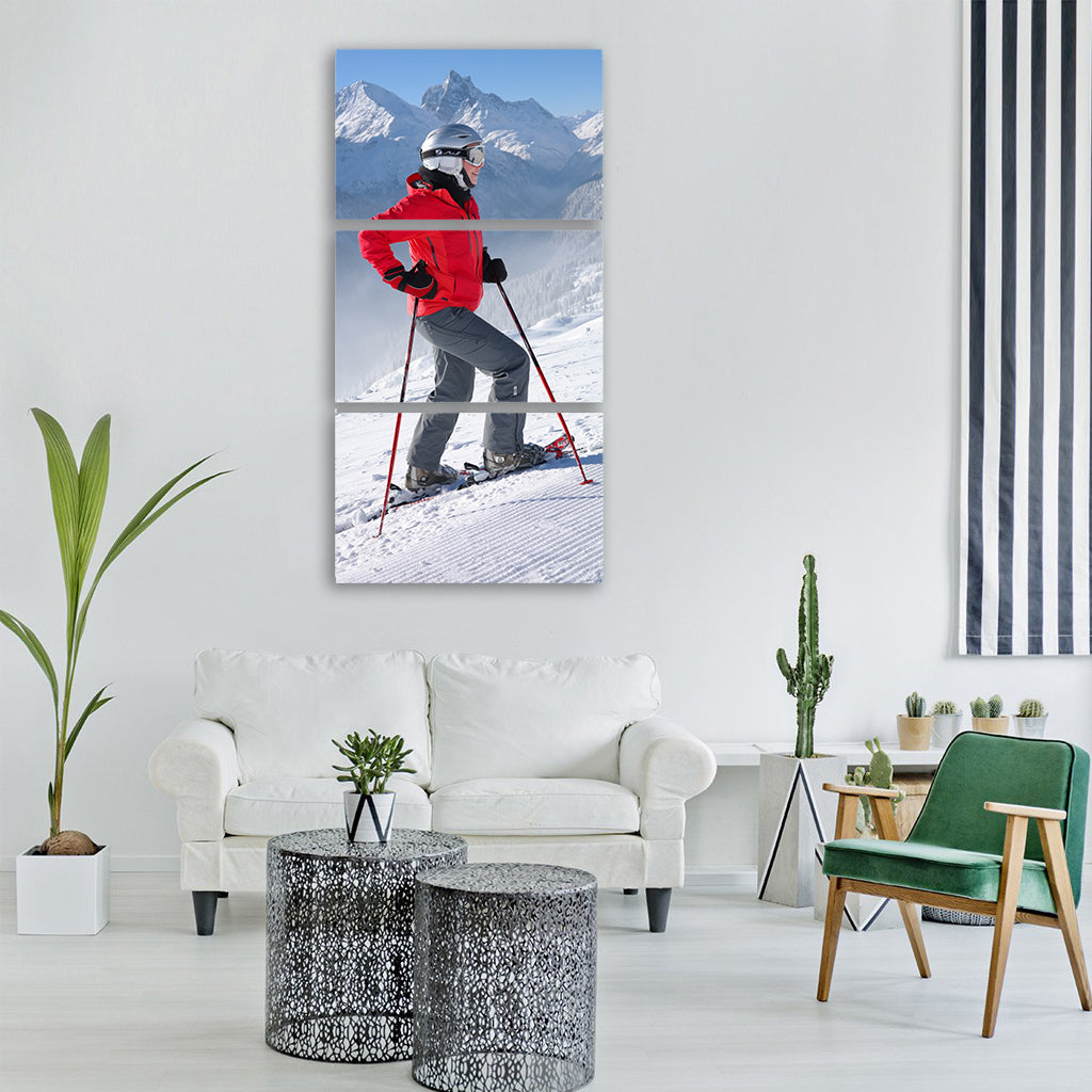posing attractive sporty sexy Vertical Canvas Wall Art