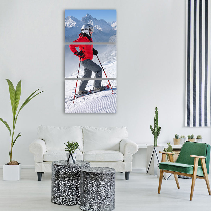 posing attractive sporty sexy Vertical Canvas Wall Art