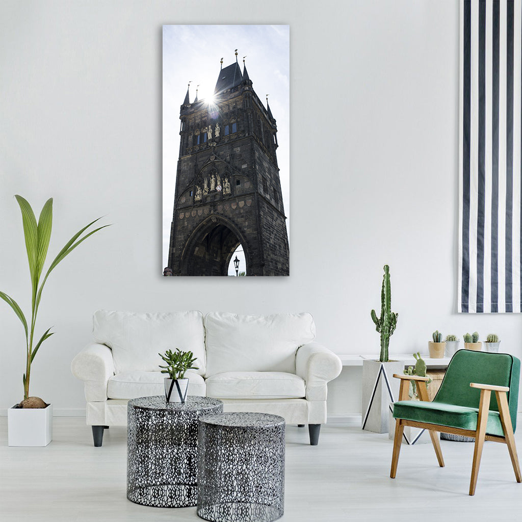 praha prag sunshine summer Vertical Canvas Wall Art