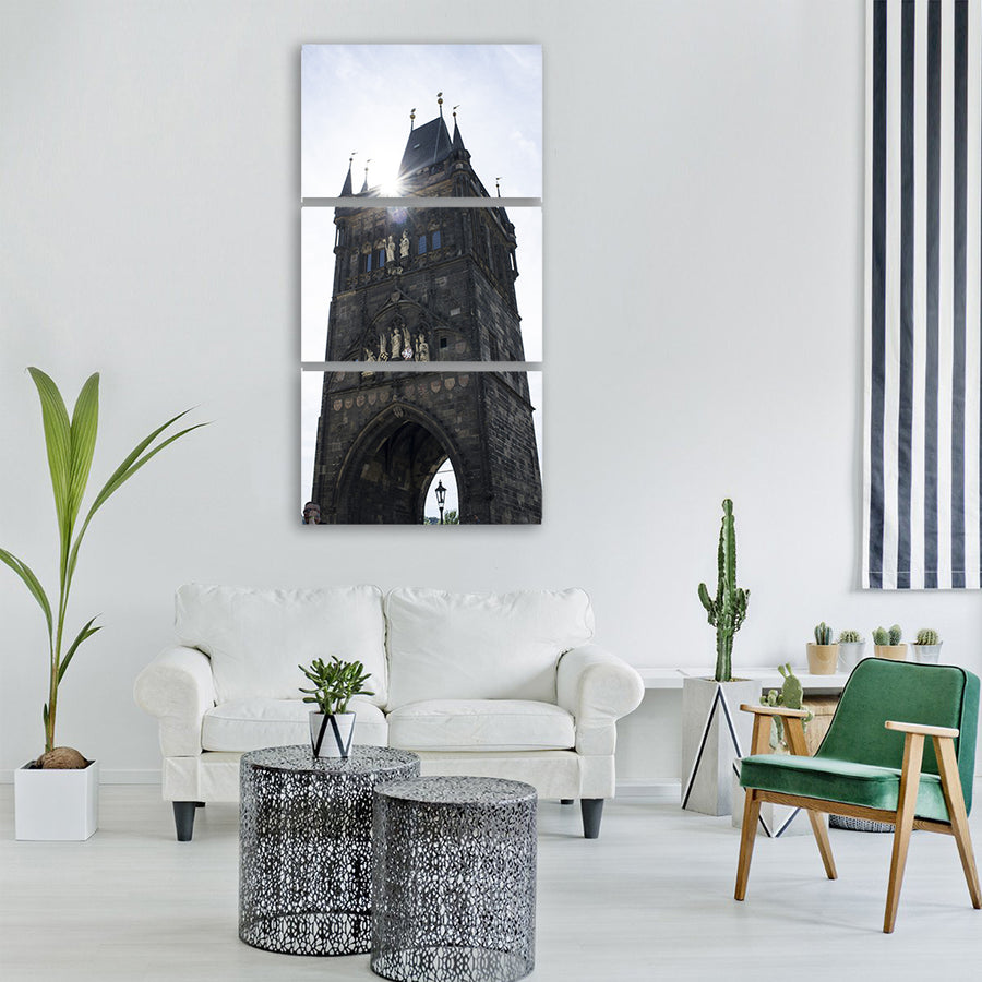 praha prag sunshine summer Vertical Canvas Wall Art