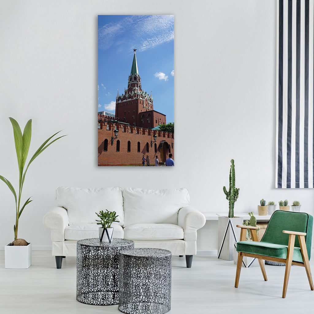 red moscow russia city square Vertical Canvas Wall Art