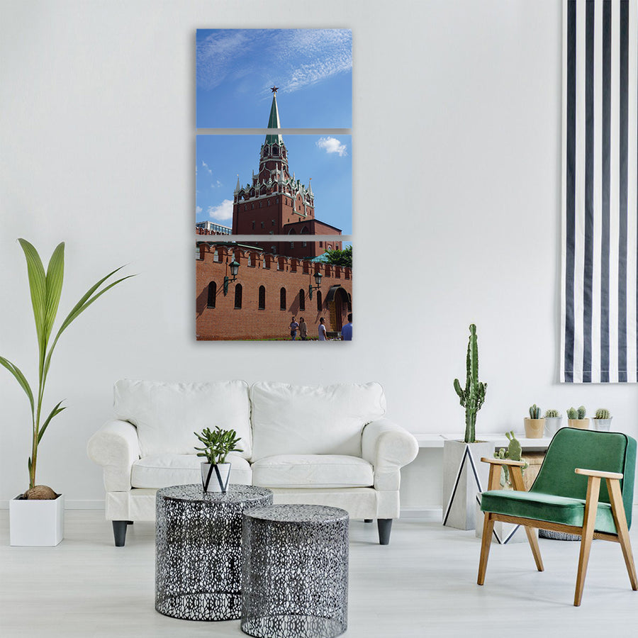 red moscow russia city square Vertical Canvas Wall Art