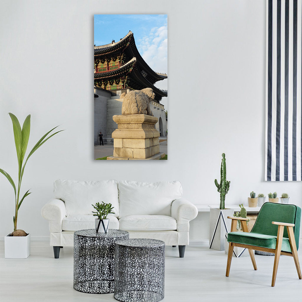 republic of korea seoul gwanghwamun Vertical Canvas Wall Art