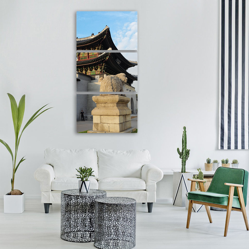 republic of korea seoul gwanghwamun Vertical Canvas Wall Art