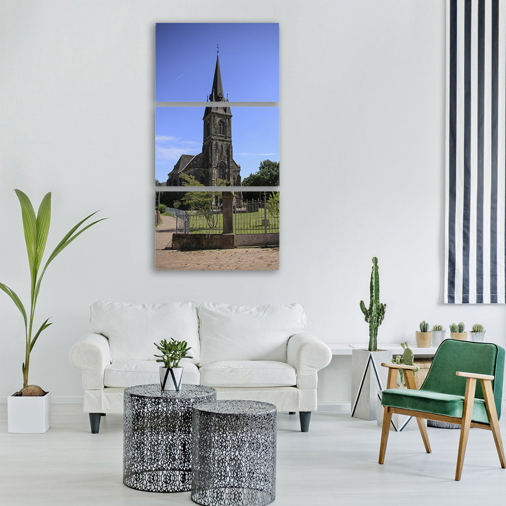 rinteln weser uplands church weser Vertical Canvas Wall Art