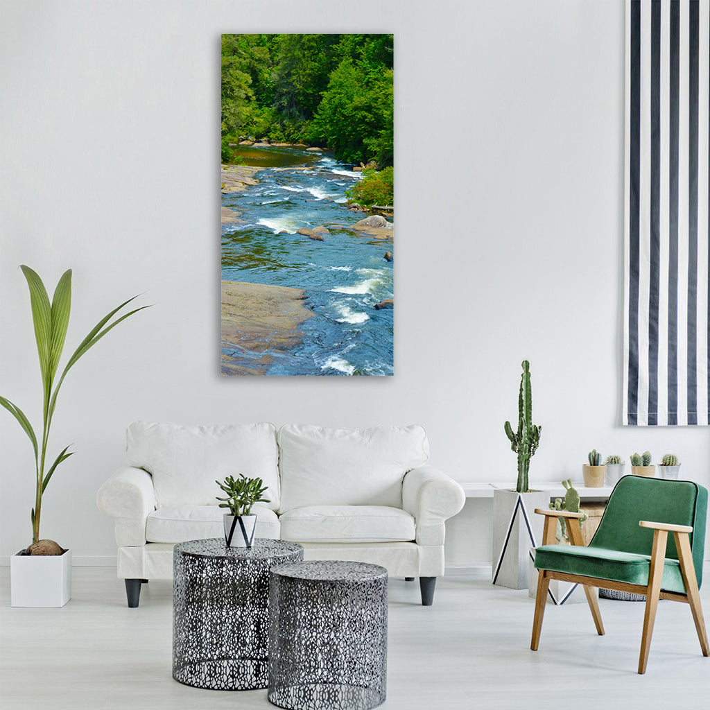 river forest water dupont Vertical Canvas Wall Art