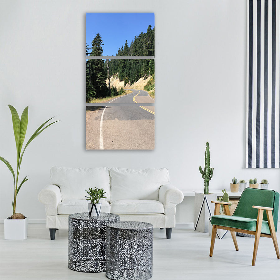 road national forest forest Vertical Canvas Wall Art